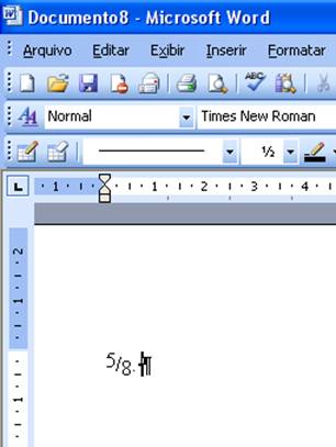 Como fazer uma fração no Word 2003 Como fazer uma fração no Word 2003