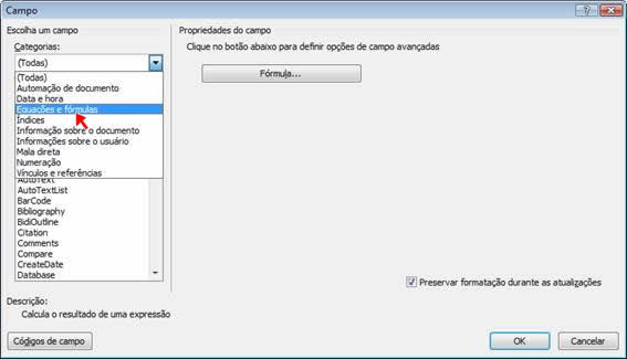 Equações e Fórmulas Equações e Fórmulas