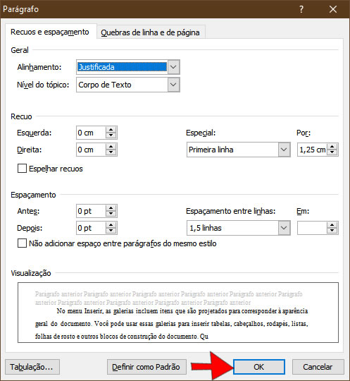 Formatação de Parágrafo segundo as Normas ABNT Formatação de Parágrafo segundo as Normas ABNT