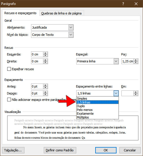 Formatação de Parágrafo segundo as Normas ABNT