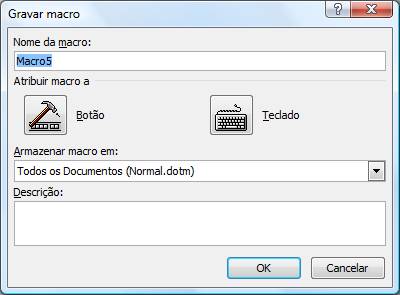 Nome da Macro Nome da Macro