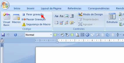 Gravação de macro gravação de macro