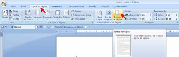Bordas da Página Bordas da Página