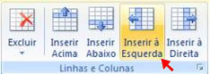 Inserir à Esquerda Inserir à Esquerda