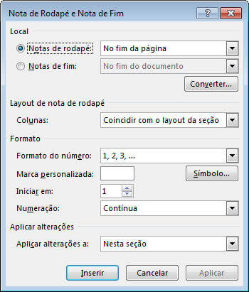 Formatar Notas de Rodapé Formatar Notas de Rodapé