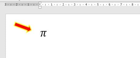 Símbolo de Pi no Word