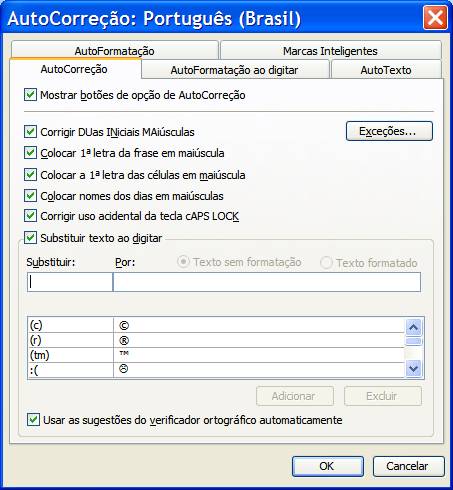 AutoCorreção AutoCorreção
