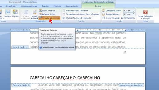 Vincular ao anterior Vincular ao anterior
