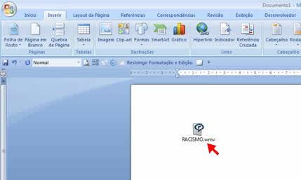 Reproduzir filme no Word Reproduzir filme no Word