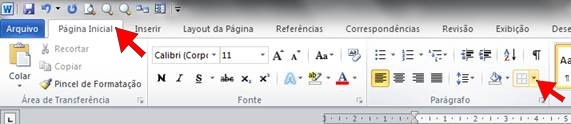 Inserir Linha Horizontal Inserir Linha Horizontal