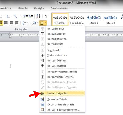 Linha Horizontal Linha Horizontal