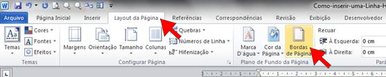 Bordas da Página Bordas da Página