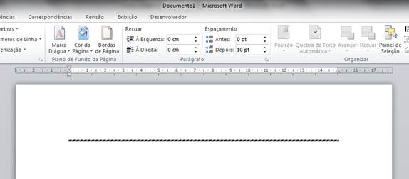 Linha Horizontal no Word Linha Horizontal no Word