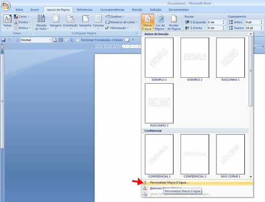 Personalizar Marca d' água