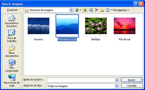 Inserir Imagem Inserir Imagem