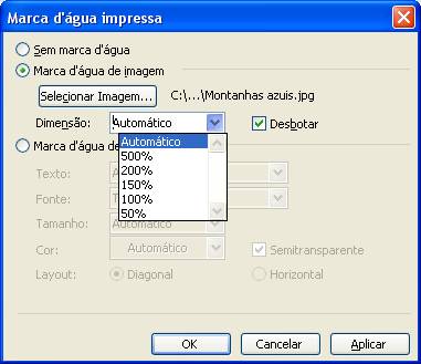 Marca d' água impressa Marca d' água impressa