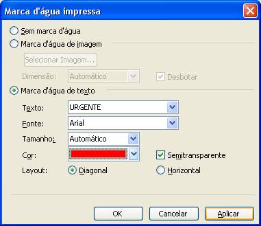 Marca d' água impressa Marca d' água impressa
