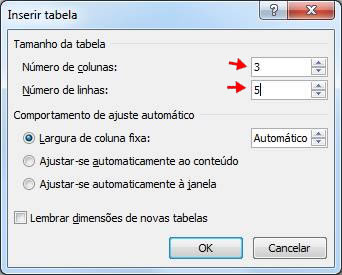Inserir Tabela Inserir Tabela