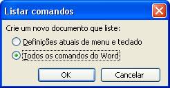 Todos os comandos do word Todos os comandos do Word