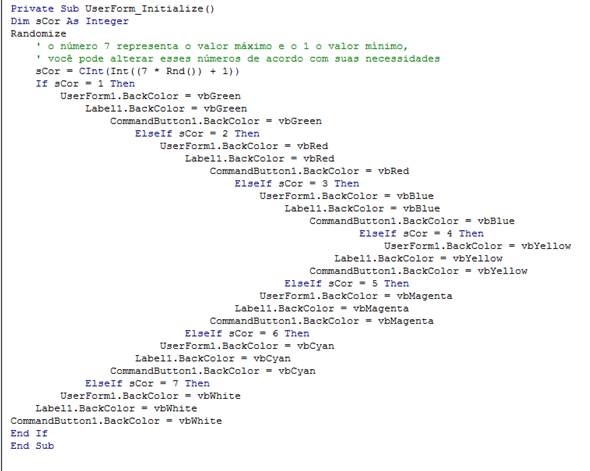 Código VBA Código VBA