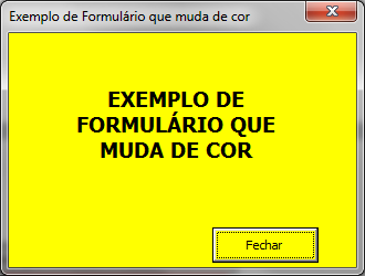 Formulário que muda de cor Formulário que muda de cor