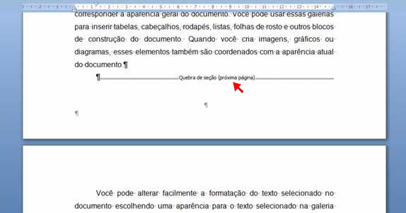 Quebra de Seção Próxima Página