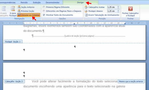 Vincular ao anterior Vincular ao anterior