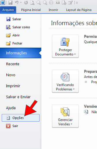 Opções opções