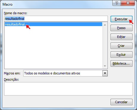 Executar Macro