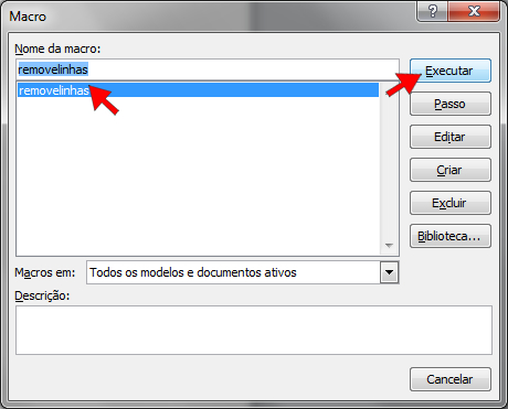 Executar Macro