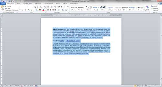 Selecionar todo texto selecionar todo texto