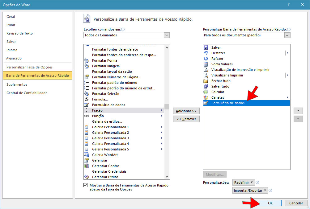 Formulrio de dados