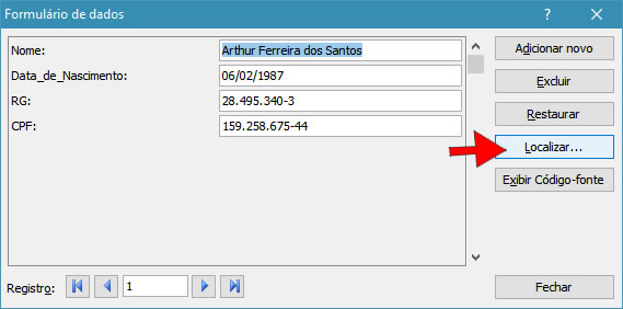 Localizar registro