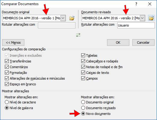 Comparar documentos Comparar documentos