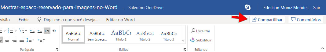 Compartilhar documento no Word Online Compartilhar documento no Word Online