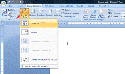 Direção do Texto Direção do Texto