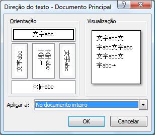 Direção do Texto Direção do Texto