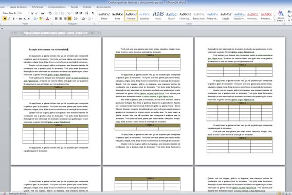 Documento com tabelas Documento com tabelas
