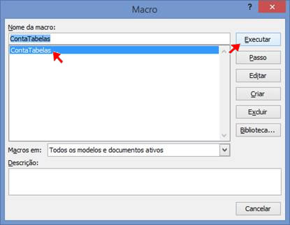 Executar macros