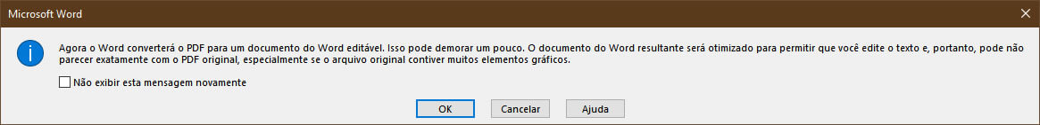 Mensagem converter de pdf para Word mensagem converter de pdf para Word