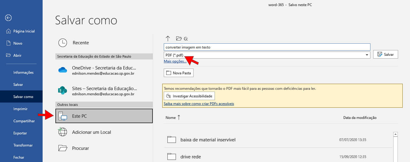 Salvar como PDF Salvar como PDF