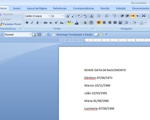 Converter tabela em texto usando traço Converter tabela em texto usando traço