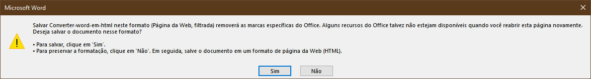 Mensagem de Salvamento em html