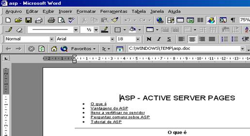 Documento com links Documento com links