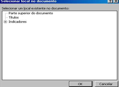 Selecionar local no Documento Selecionar local no Documento
