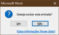 Mensagem de Exclusão Mensagem de Exclusão