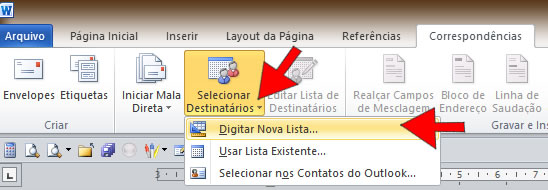 Selecionar Destinatário Selecionar Destinatário