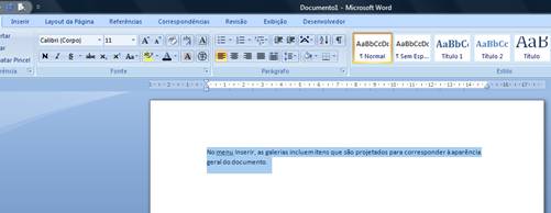 Texto selecionado Texto selecionado