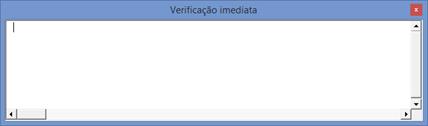 Janela de Verificação Imediata Janela de Verificação Imediata