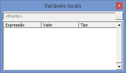 Janela de Variáveis Locais